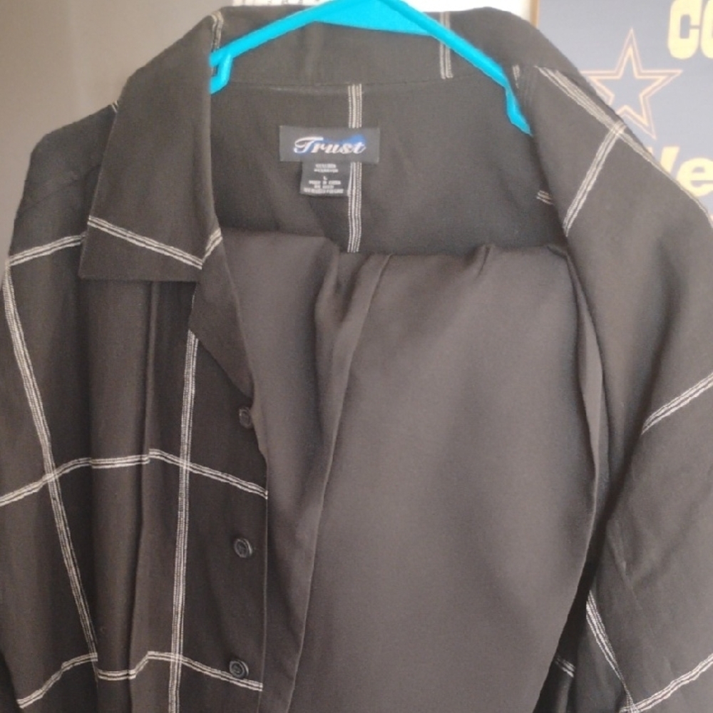 Trust Black Checkered Shirt